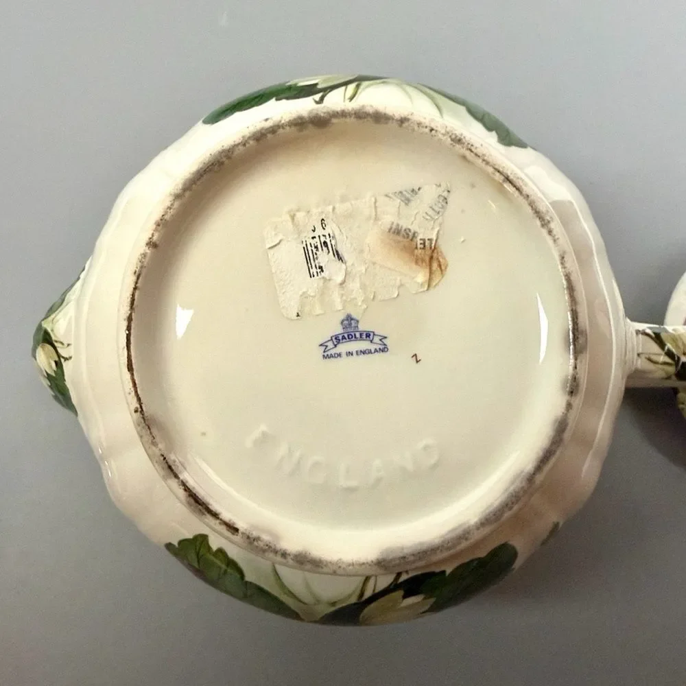 Sadler Duchess Pattern Teapot England Porcelain Violets Flowers 32oz Vintage